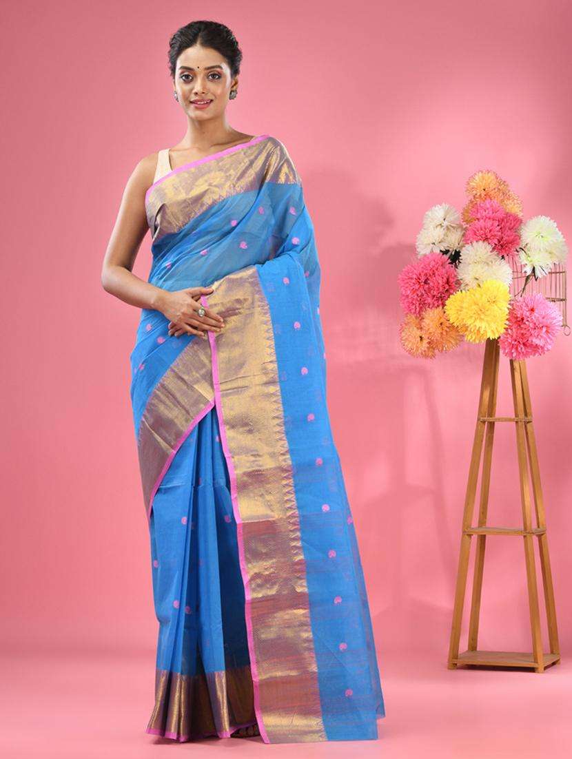 women self design tant saree