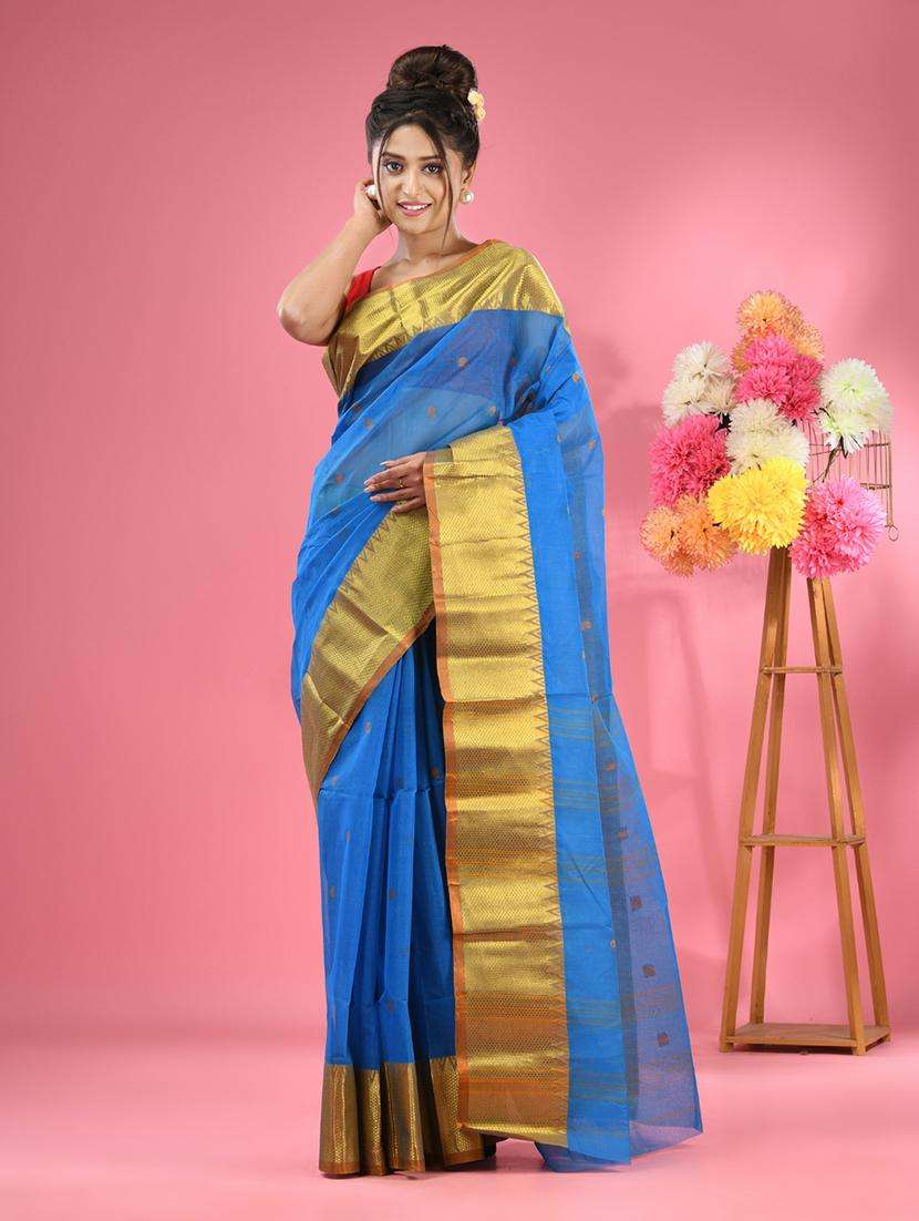 women self design tant saree