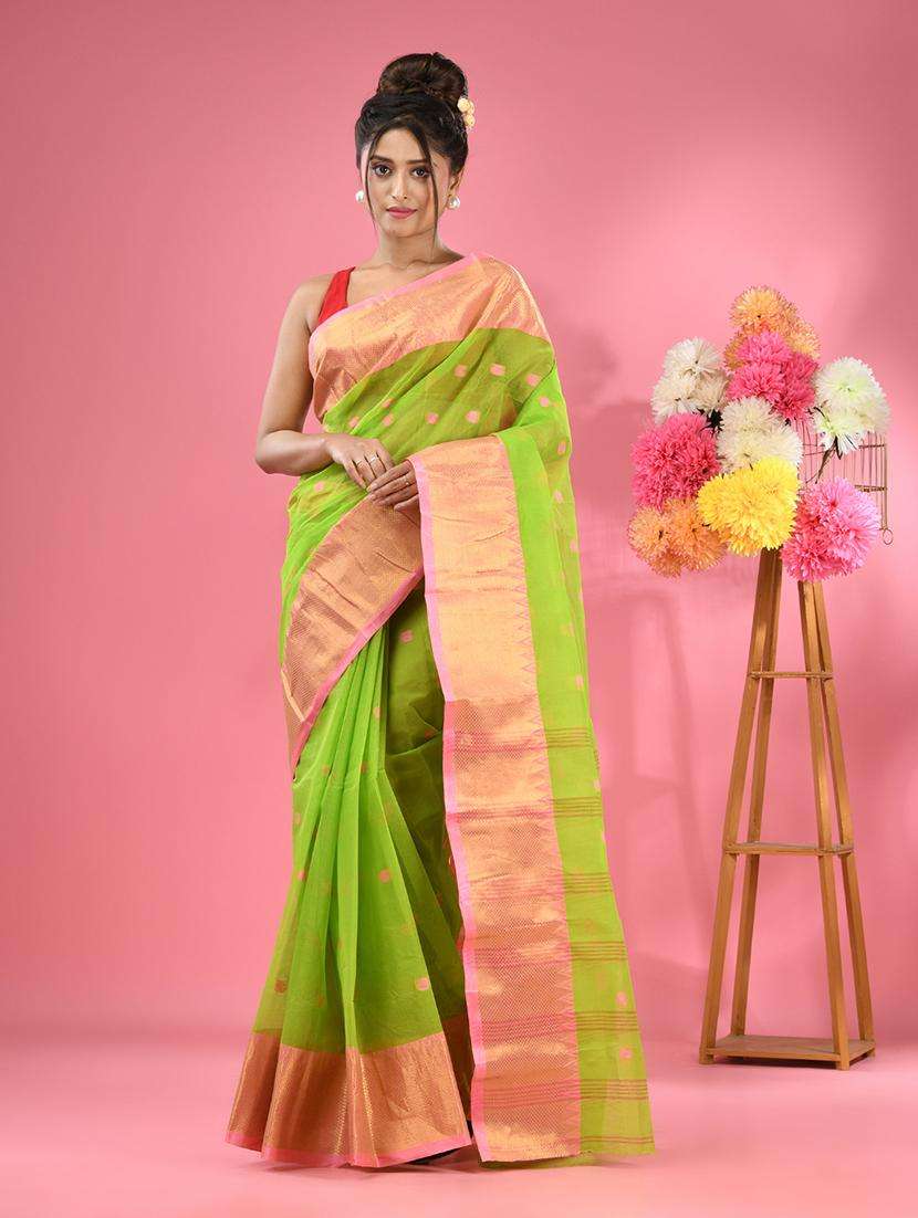women self design tant saree