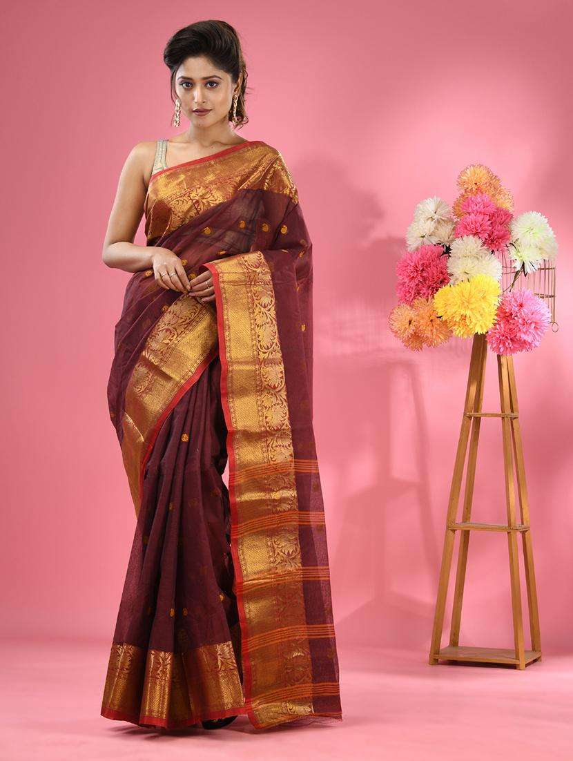 women self design tant saree