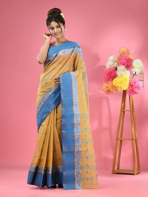 women self design tant saree - 22046384 - Standard Image - 0