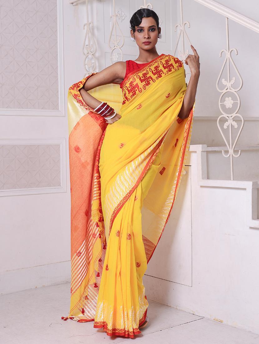 women self design handloom saree - 22046392 - Zoom Image - 0