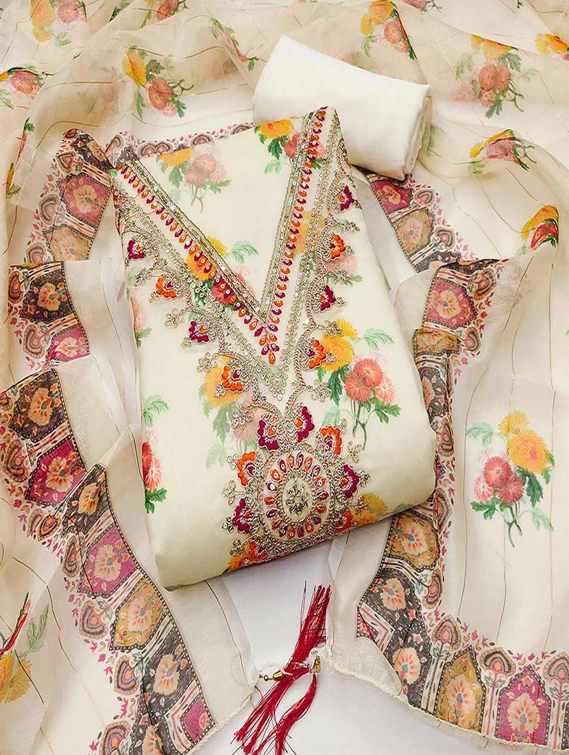 women floral embroidered unstitched suit set - 22047831 - Zoom Image - 0