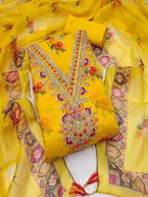 women floral embroidered unstitched suit set - 22047833 - Standard Image - 0