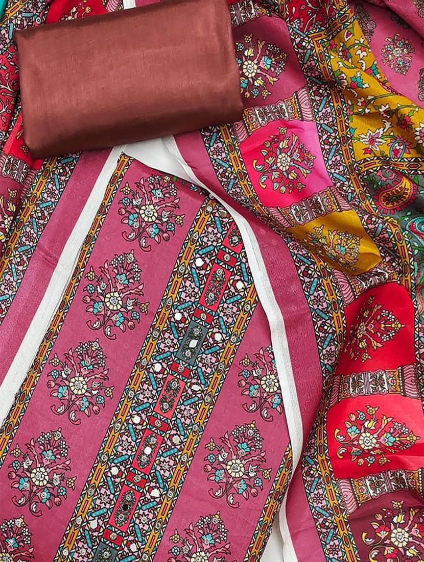 women printed embellished unstitched suit set - 22047834 - Standard Image - 3