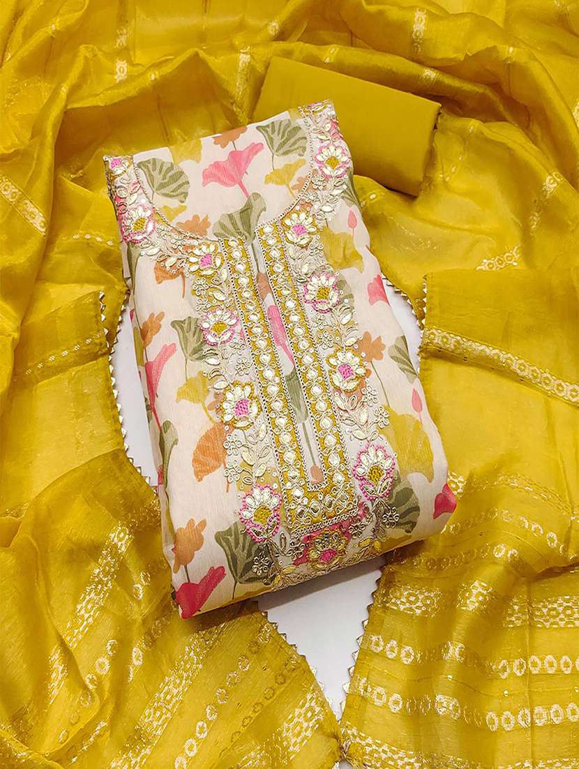 women floral embroidered unstitched suit set - 22047838 -  Zoom Image - 0