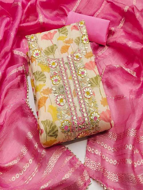 women floral embroidered unstitched suit set - 22047839 -  Standard Image - 0