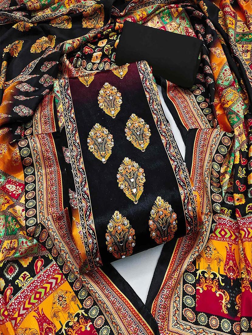 women printed embellished unstitched suit set - 22047841 - Zoom Image - 0