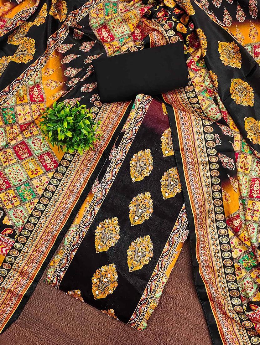 women printed embellished unstitched suit set - 22047841 - Standard Image - 3