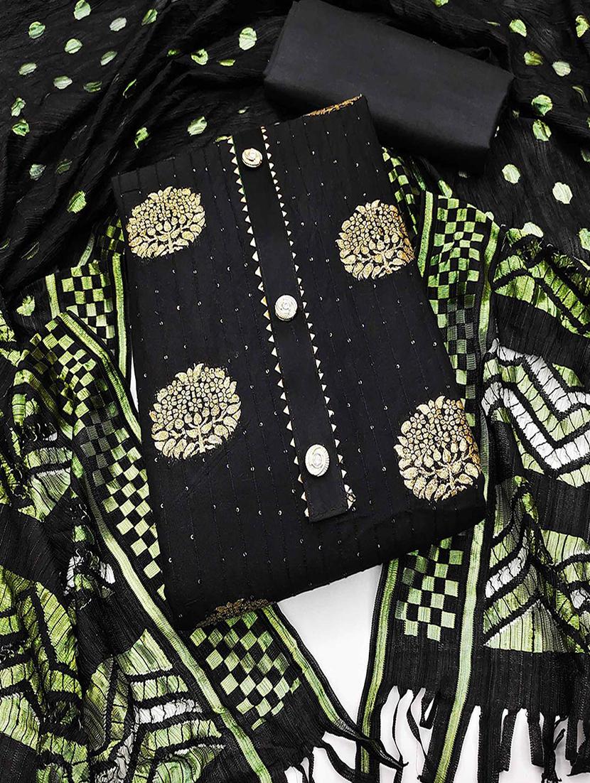 women self design embellished unstitched suit set - 22047845 - Zoom Image - 0