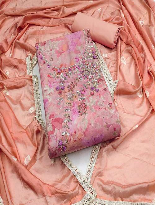 women floral embroidered unstitched suit set - 22047864 -  Standard Image - 0
