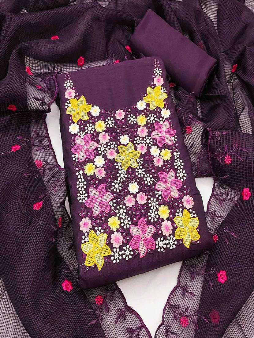 women floral embroidered unstitched suit set - 22047870 - Zoom Image - 0