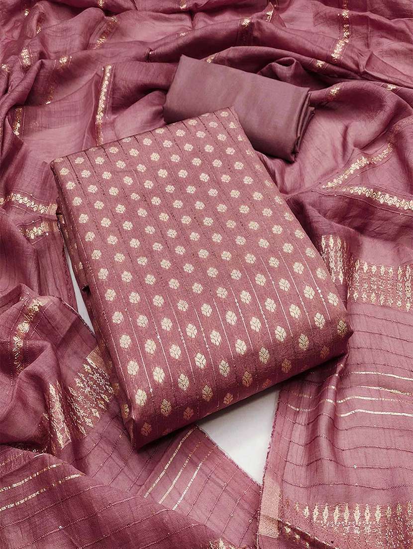 women self design embellished unstitched suit set