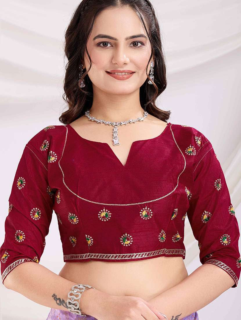 women bandhani printed bordered saree with blouse - 22047890 -  Standard Image - 5