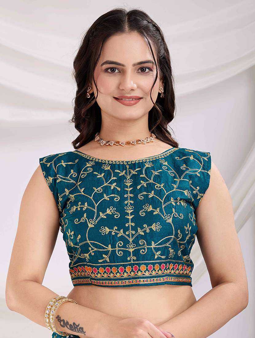 women bandhani printed bordered saree with blouse - 22047895 -  Standard Image - 5