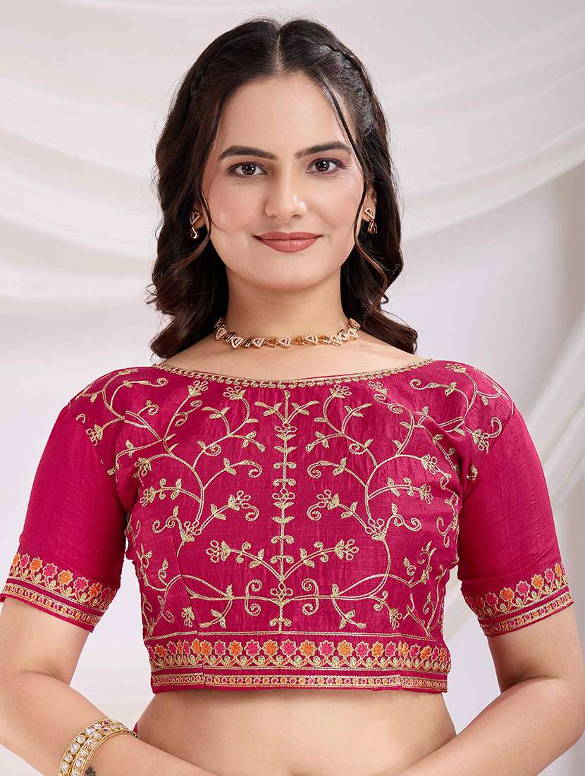 women bandhani printed bordered saree with blouse - 22047898 -  Standard Image - 5