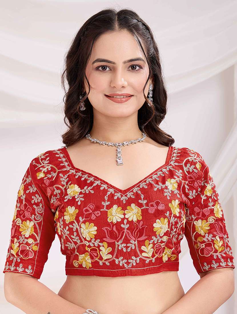 women bandhani printed bordered saree with blouse - 22047933 - Standard Image - 5