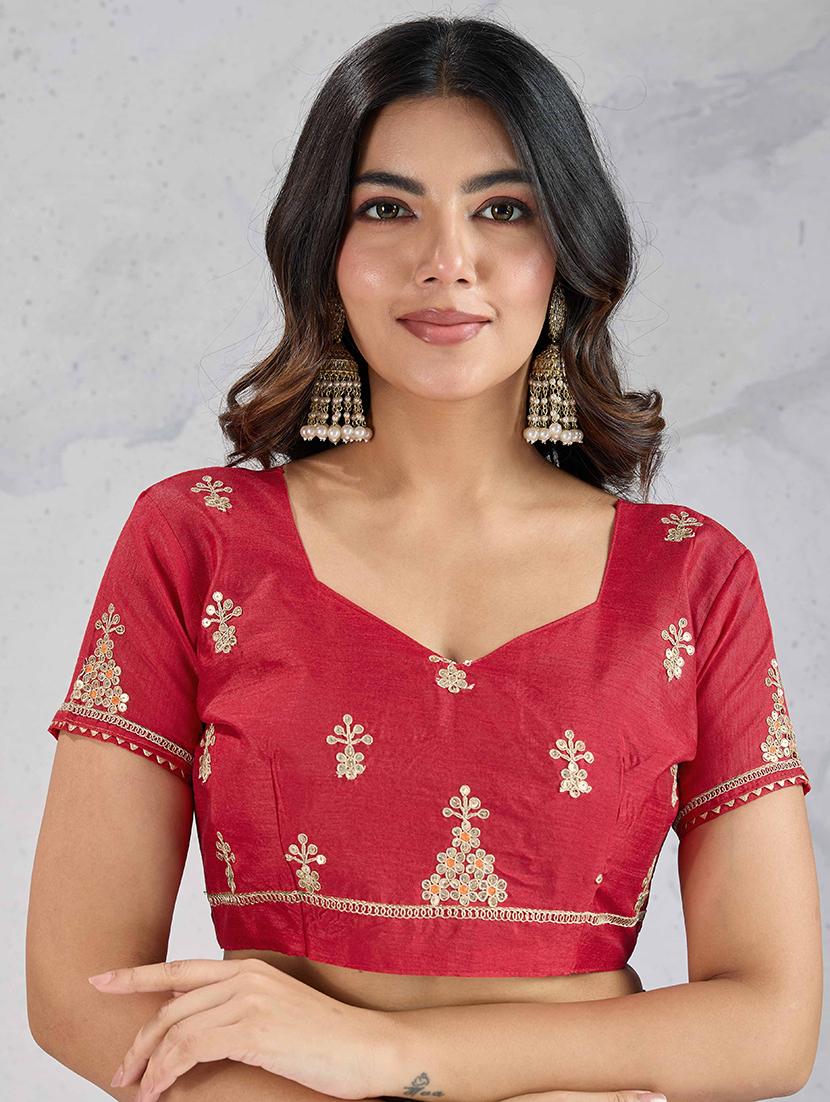 women bandhani printed bordered saree with blouse - 22047953 - Standard Image - 5