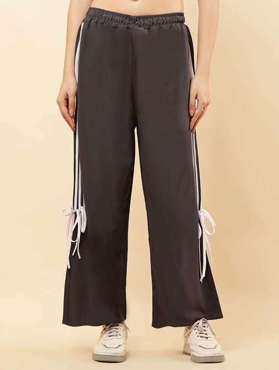 women tapered mid rise relaxed fit track pant