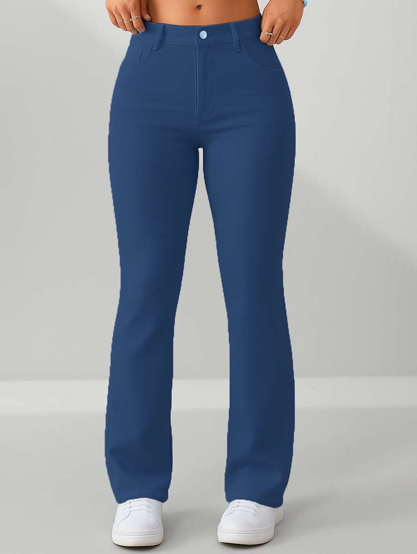 women solid mid rise bootcut jean - 22048078 -  Zoom Image - 0