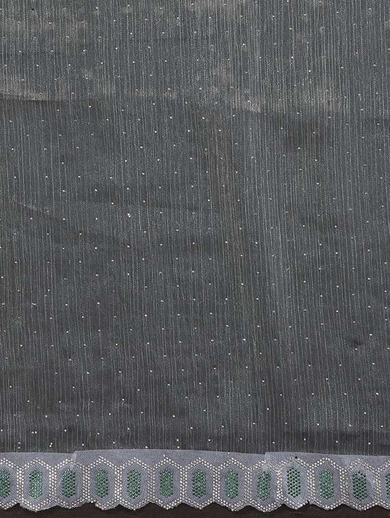 women solid with work embellished saree with blouse - 22048081 -  Standard Image - 5