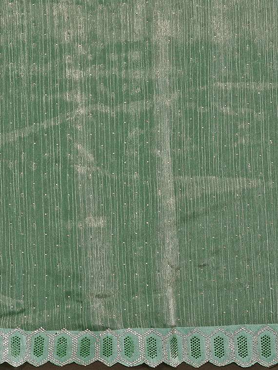 women solid with work embellished saree with blouse - 22048086 -  Standard Image - 5