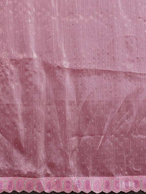 women solid with work embellished saree with blouse - 22048097 -  Standard Image - 5