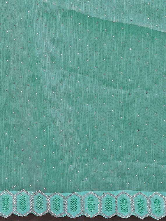 women solid with work embellished saree with blouse - 22048103 -  Standard Image - 5