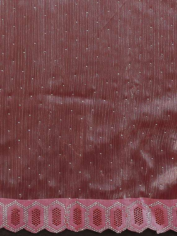 women solid with work embellished saree with blouse - 22048116 -  Standard Image - 5