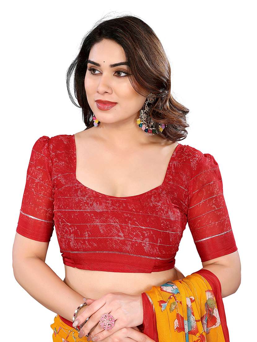 women printed casual wear saree with blouse - 22048194 -  Standard Image - 3