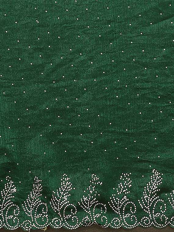 women solid with work embellished saree with blouse - 22048237 - Standard Image - 5