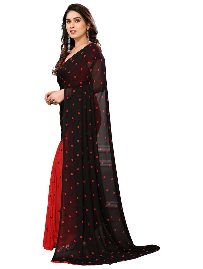 women printed casual wear saree with blouse - 22048279 -  Standard Image - 3