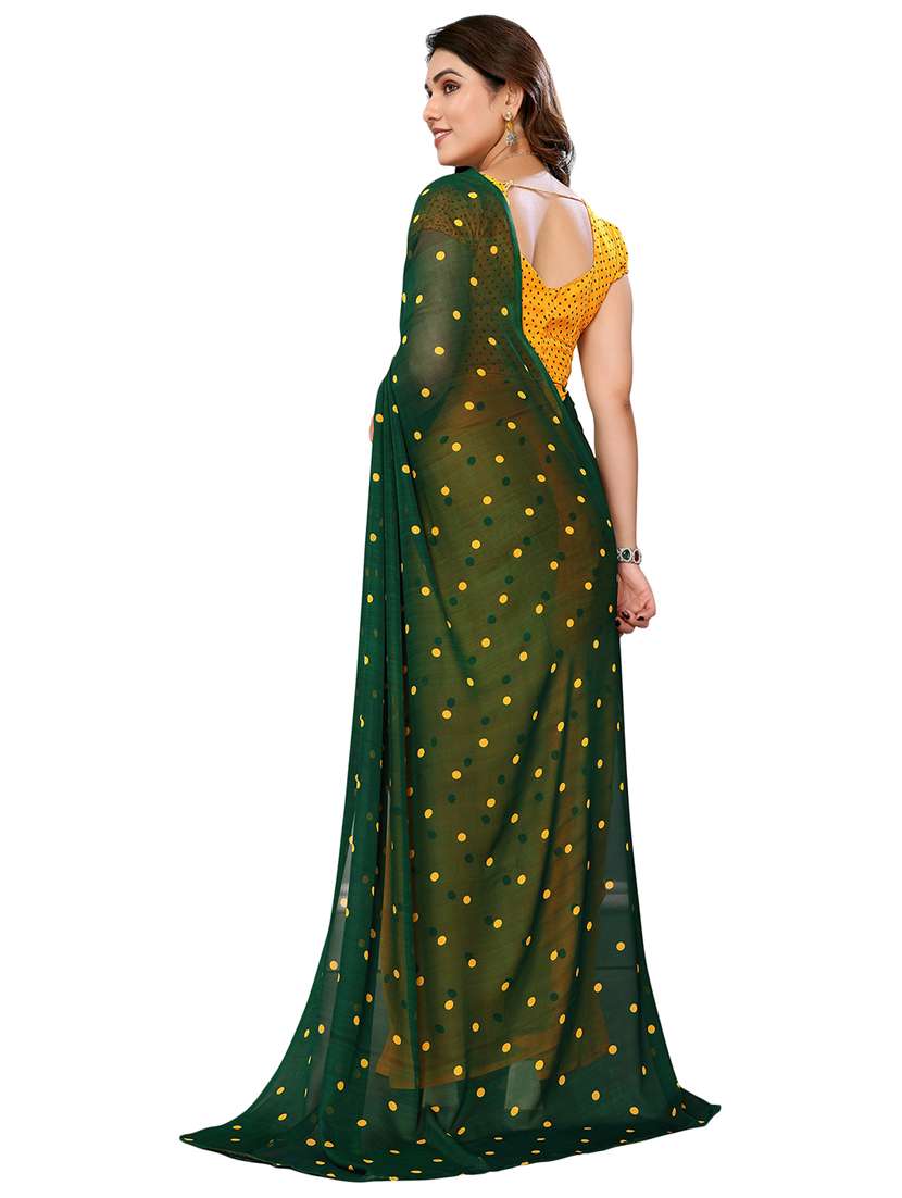 women printed casual wear saree with blouse - 22048280 -  Standard Image - 3