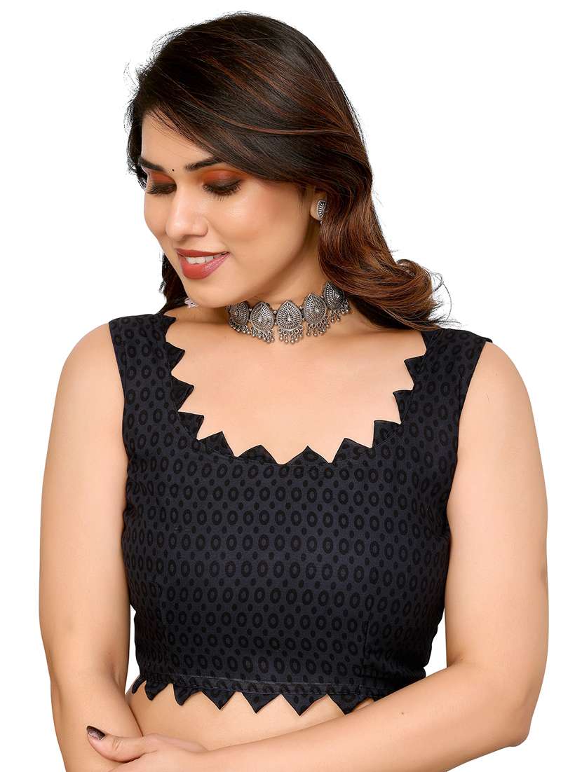 women printed casual wear saree with blouse - 22048298 -  Standard Image - 5