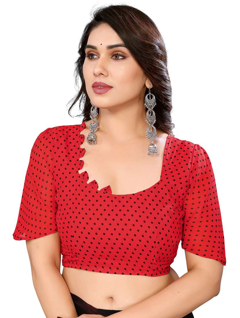 women printed casual wear saree with blouse - 22048300 -  Standard Image - 5