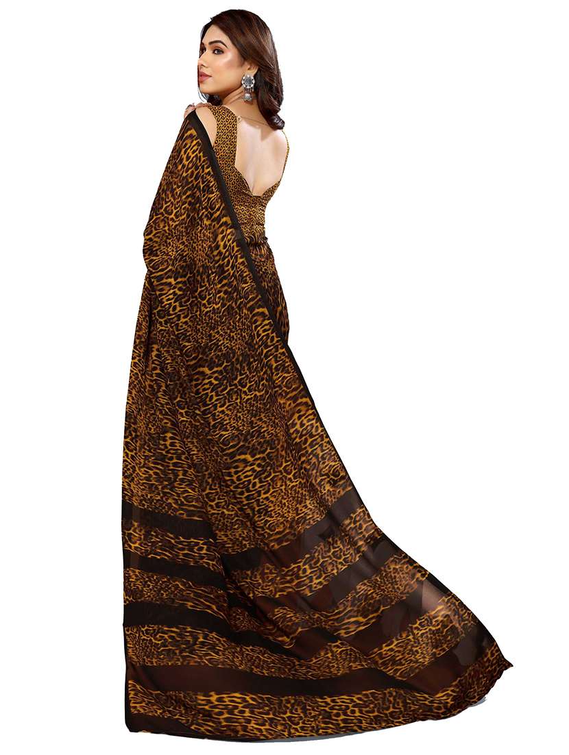 women printed casual wear saree with blouse - 22048306 -  Standard Image - 3