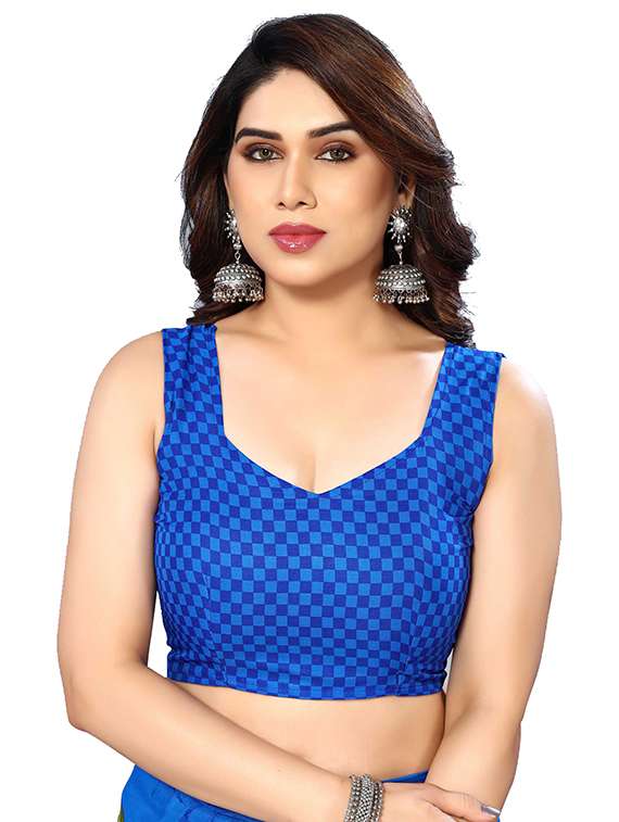 women printed casual wear saree with blouse - 22048310 -  Standard Image - 5