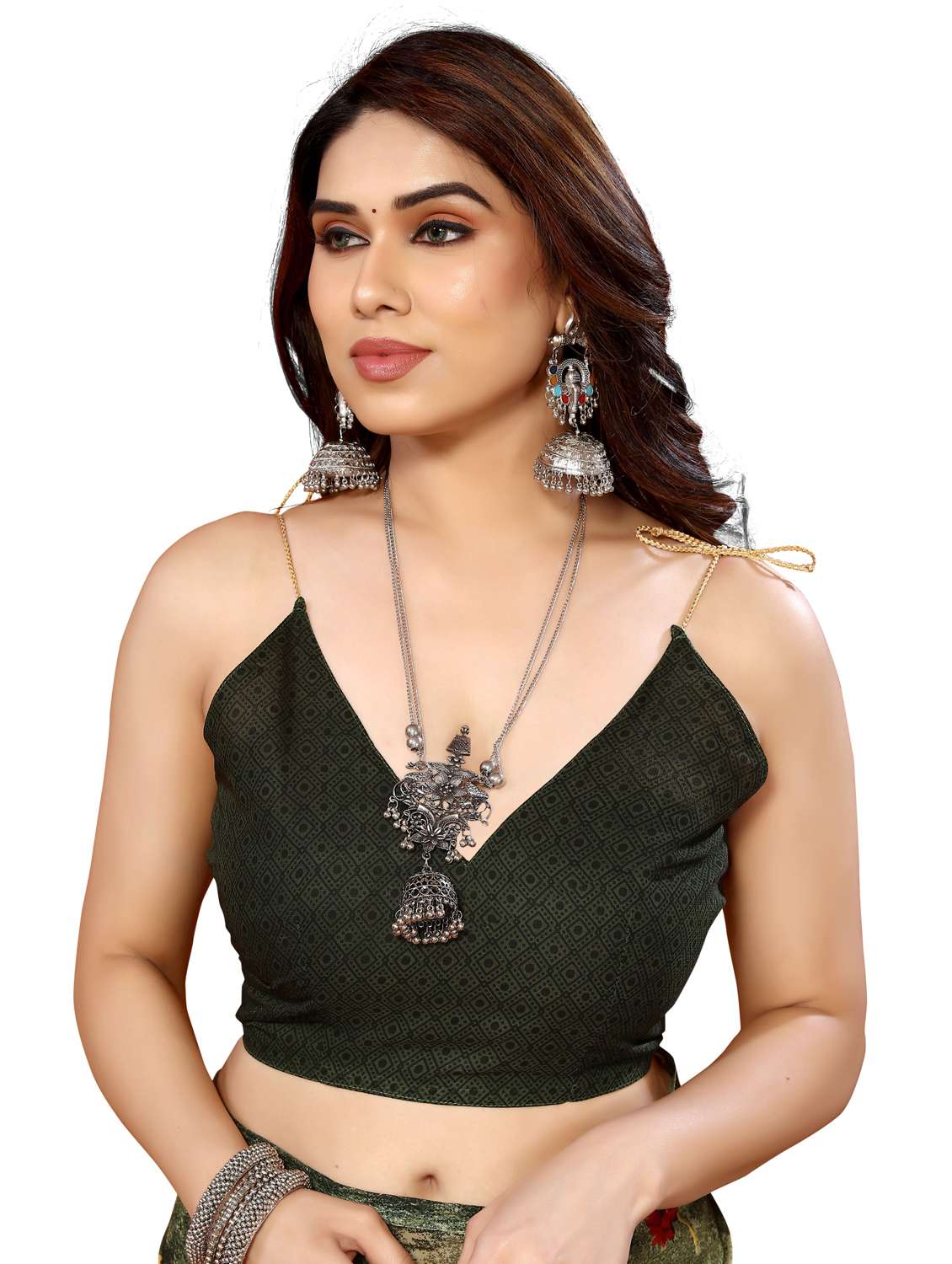 women printed casual wear saree with blouse - 22048312 -  Standard Image - 5