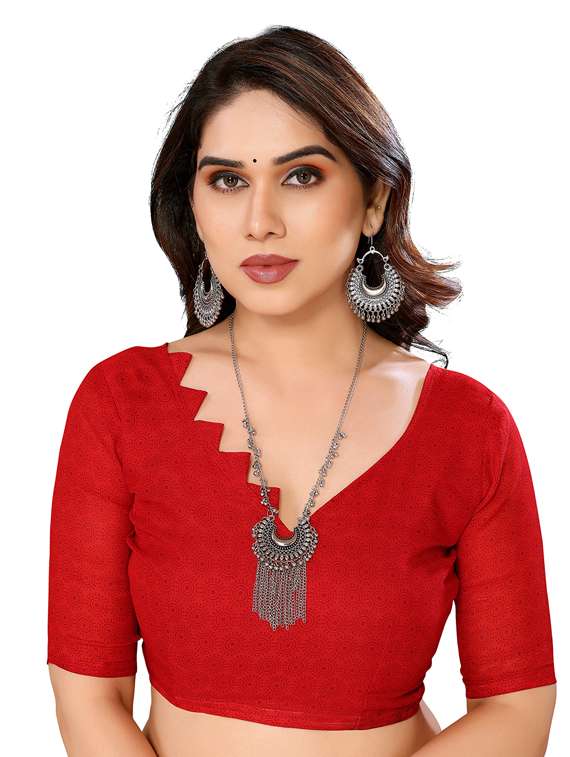 women printed casual wear saree with blouse - 22048350 -  Standard Image - 5