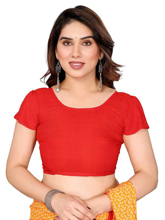 women printed casual wear saree with blouse - 22048360 -  Standard Image - 5