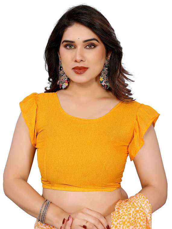 women printed casual wear saree with blouse - 22048436 -  Standard Image - 5