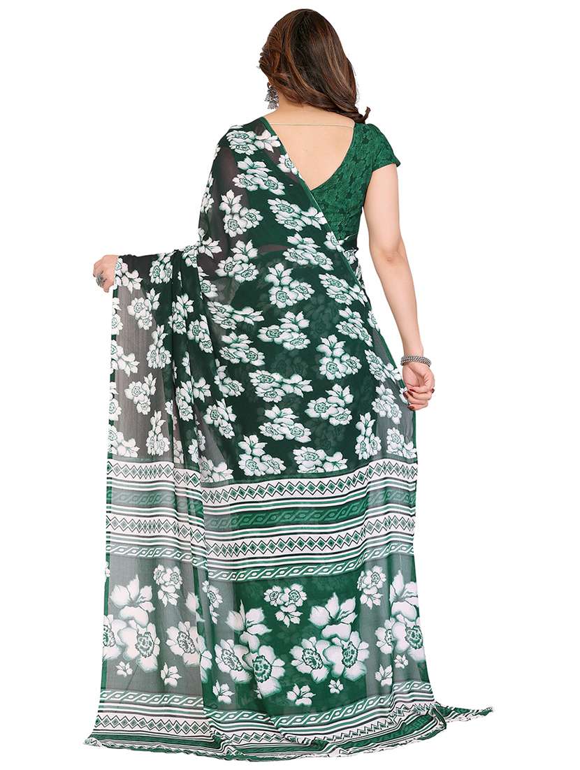 women printed casual wear saree with blouse - 22048458 - Standard Image - 3