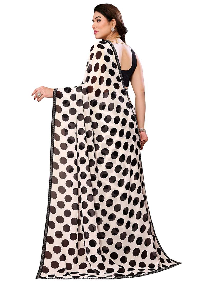 women printed casual wear saree with blouse - 22048507 -  Standard Image - 3