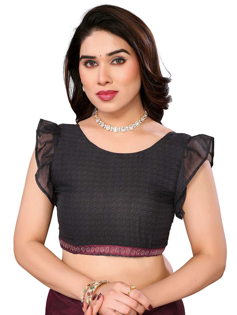 women printed casual wear saree with blouse - 22048510 -  Standard Image - 5