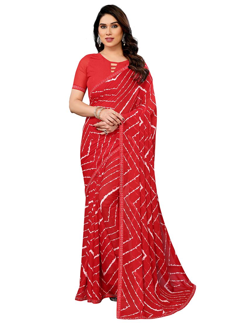 women printed casual wear saree with blouse - 22048517 -  Zoom Image - 0