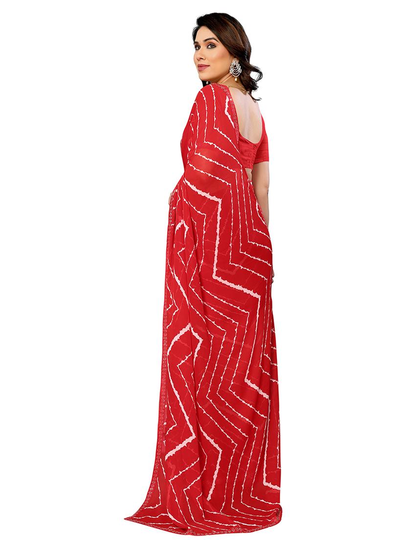 women printed casual wear saree with blouse - 22048517 - Standard Image - 3