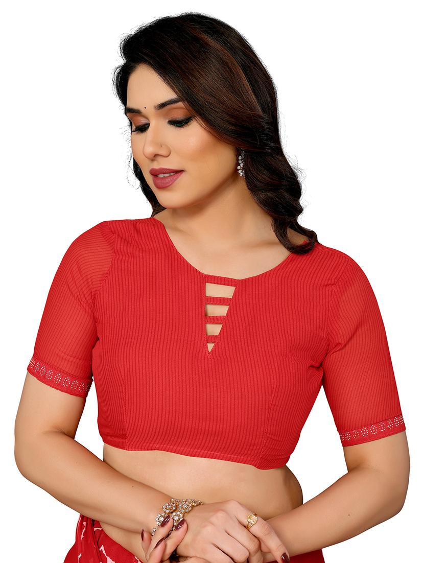 women printed casual wear saree with blouse - 22048517 - Standard Image - 5