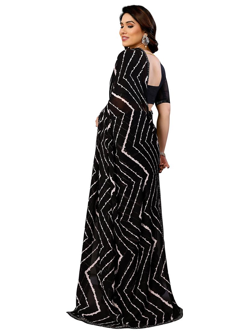 women printed casual wear saree with blouse - 22048519 - Standard Image - 3