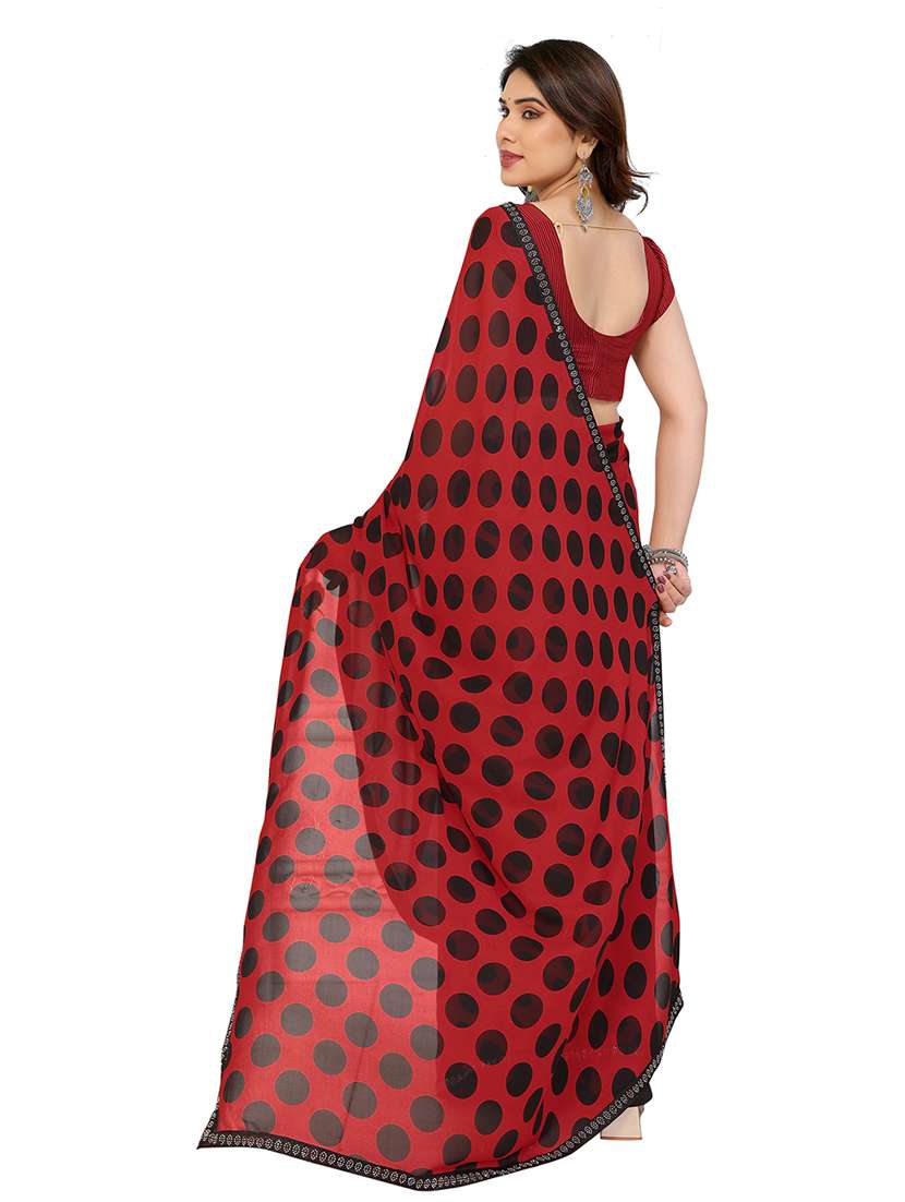 women printed casual wear saree with blouse - 22048530 -  Standard Image - 3