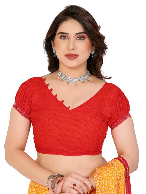 women printed casual wear saree with blouse - 22048547 - Standard Image - 5